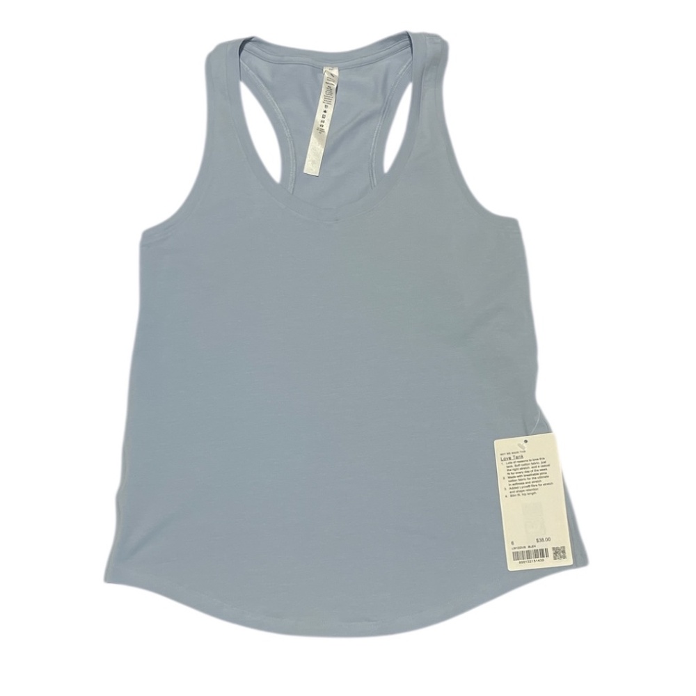 NWT Lululemon Love Tank  Blue Linen Size 6